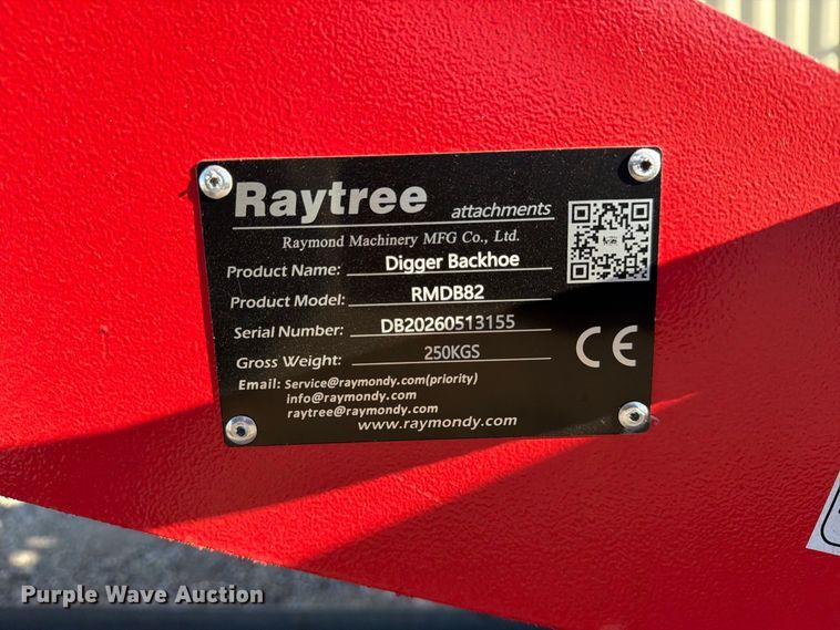 image for item EX4170 Raytree RMDB82 skid steer backhoe