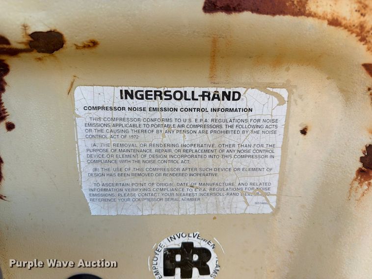 image for item EX4236 Ingersoll Rand 185 air compressor