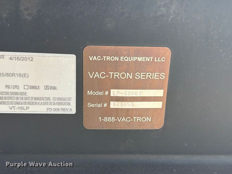 image for item FB5090 2012 Vermeer LP500GT vacuum excavator