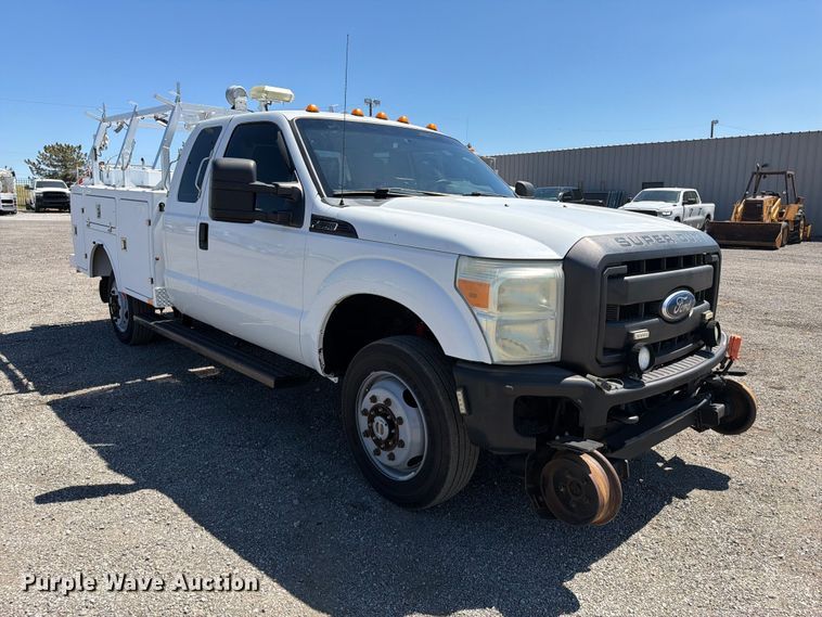 image for item FB5123 2011 Ford F-350 Super Duty Ext. Cab utility bed pickup truck