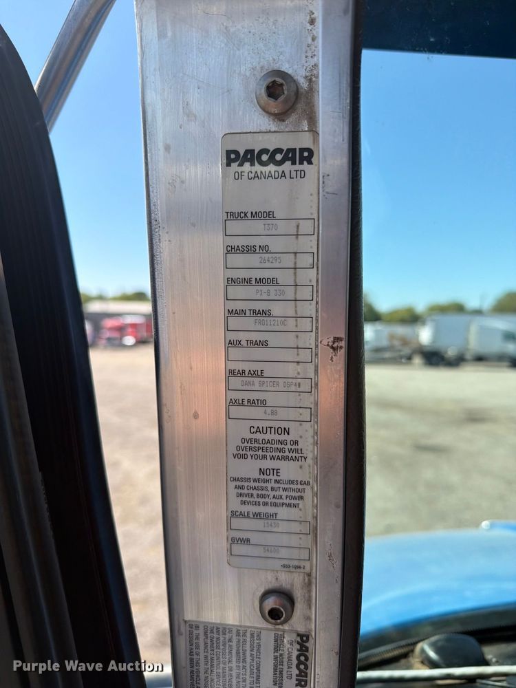 image for item FB5124 2010 Kenworth T370 oil acidizing pump truck