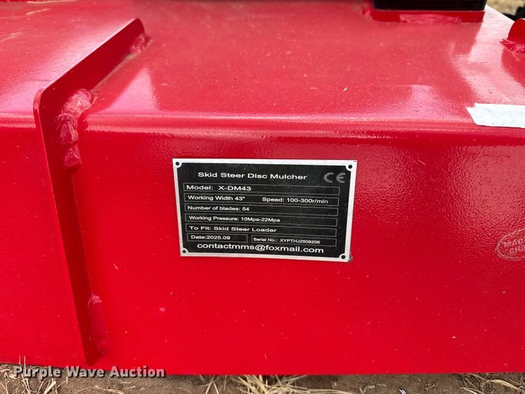 image for item FB6923 2025 GIYI X-DM43 skid steer disc mulcher
