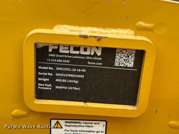 image for item FC4308 Fecon SHX12VCL-10-18-HO compact utility loader stump grinder
