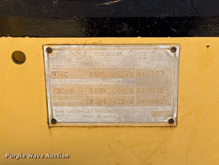 image for item FC4353 1994 Caterpillar D4C dozer