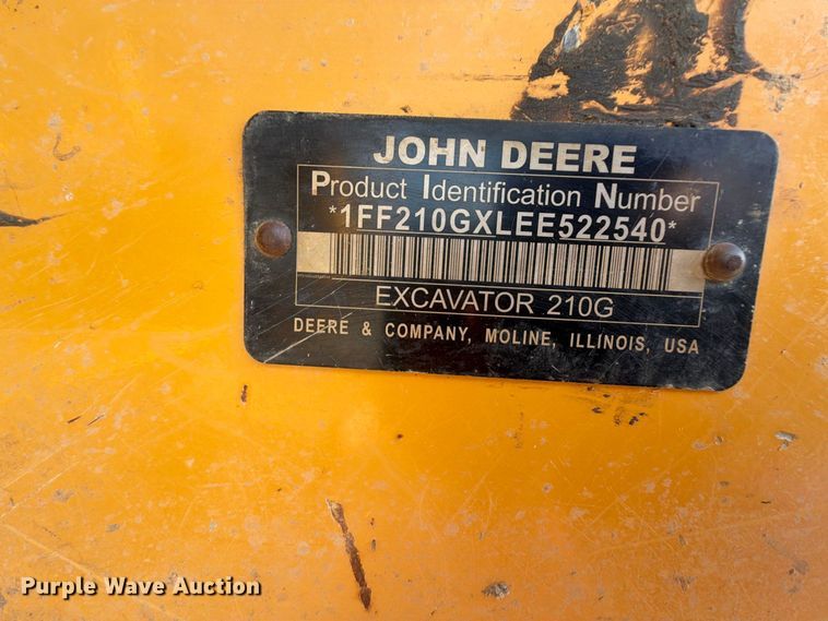 image for item FI0374 2014 John Deere 210G LC excavator