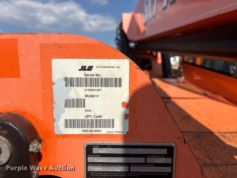 image for item FI0398 2014 Sky Trak 6042 Telehandler