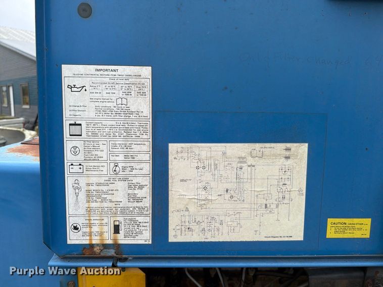 image for item FI1011 1988 Miller Trailblazer 44D welder/generator