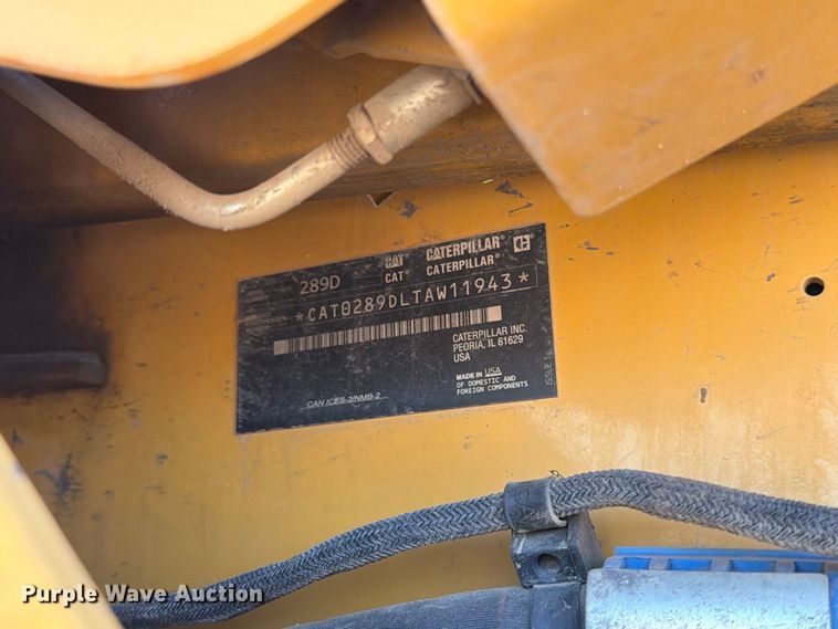image for item FJ0517 Caterpillar 289D tracked skid steer loader
