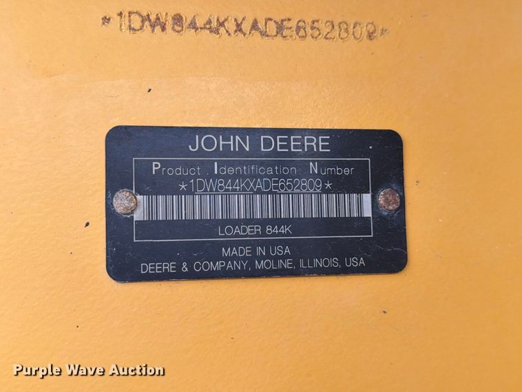 image for item FK3690 2014 John Deere 844K wheel loader