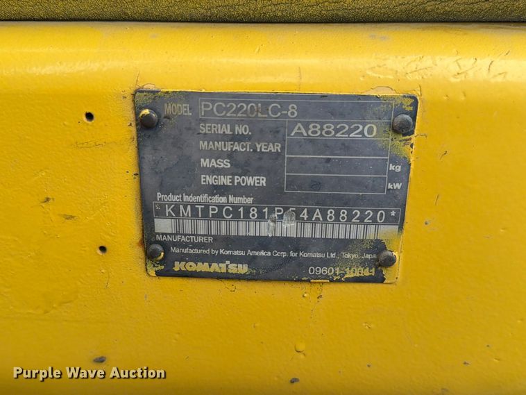image for item FK3703 2006 Komatsu PC220LC-8 excavator