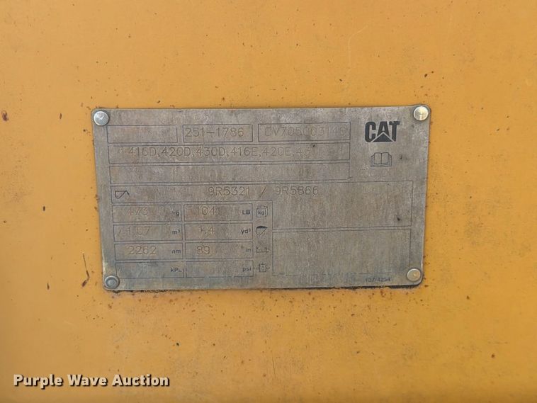 image for item FK3717 2007 Caterpillar 420E backhoe