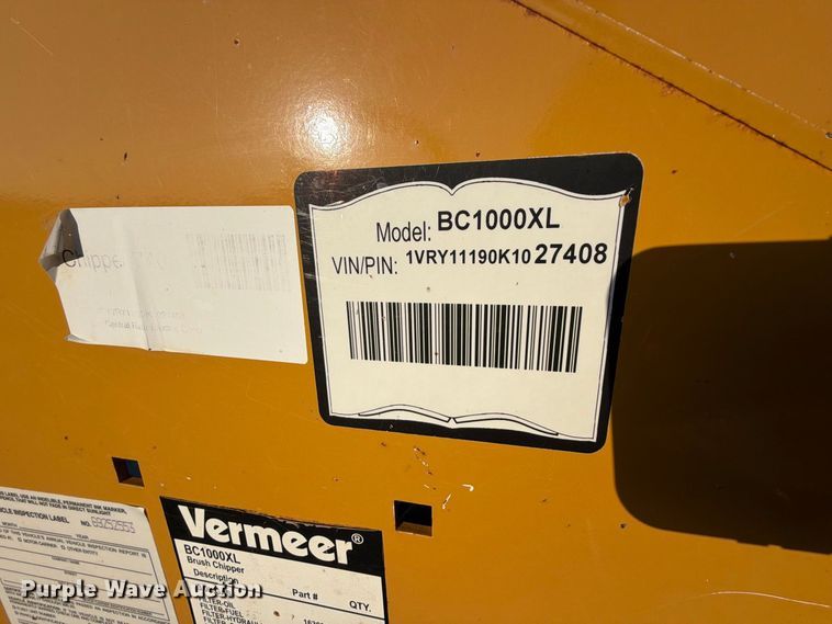 image for item FK5131 2019 Vermeer BC1000XL wood chipper