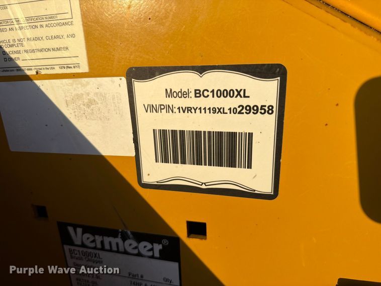 image for item FK5136 2020 Vermeer Bc100XL wood chipper