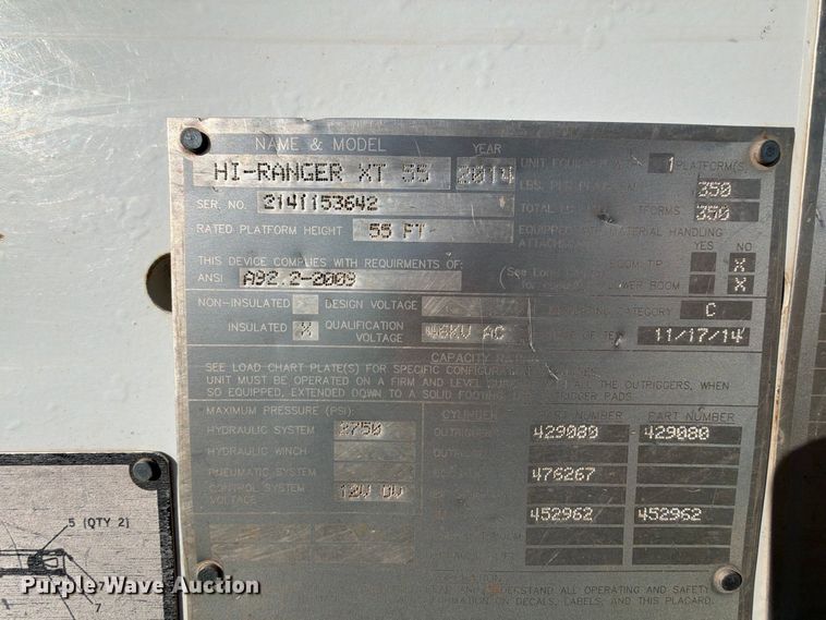 image for item FK5148 2015 Ford F750 forestry bucket truck
