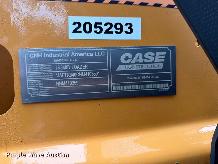 image for item FN2591 2022 Case TR340B tracked skid steer loader