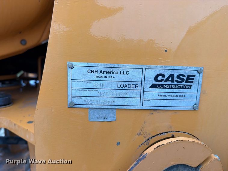 image for item FN2593 2012 Case 821F wheel loader