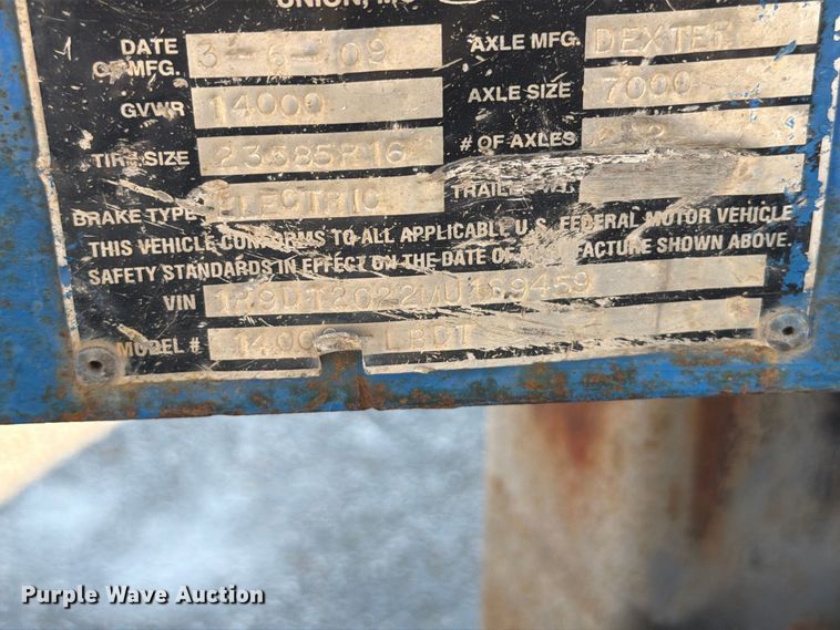 image for item FT6228 Region Welding 14000-LBDT dump trailer