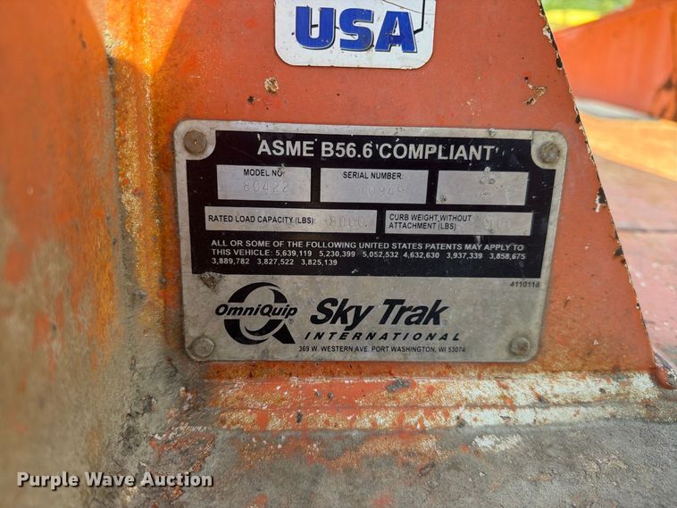 image for item FT8016 1994 Sky Track 8042 telehandler