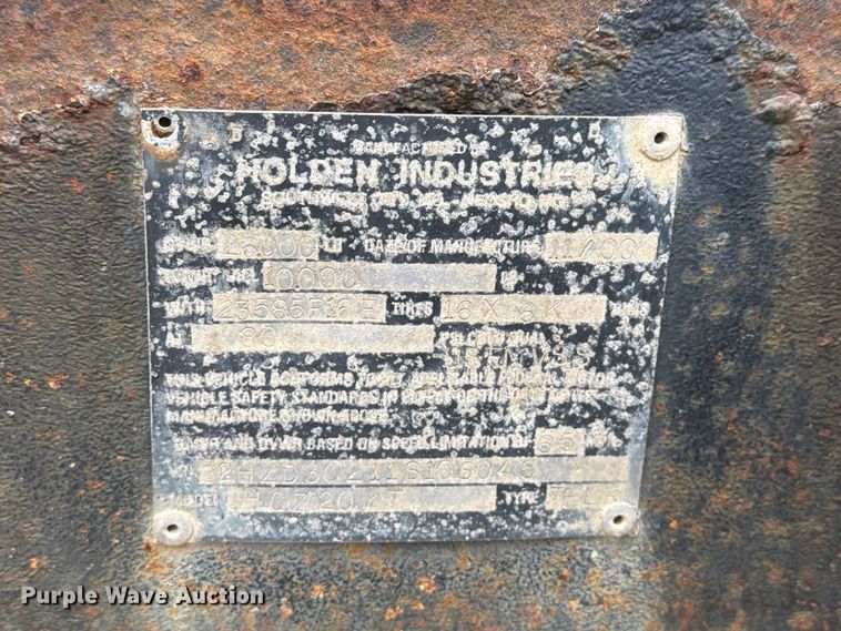 image for item FU4585 2001 Holden Industries HCZ20KT equipment trailer