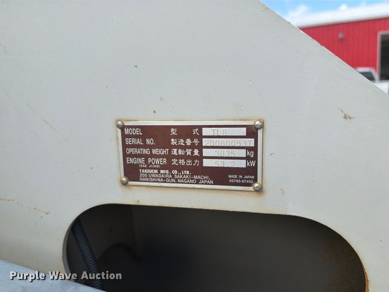 image for item OE9708 2014 Takeuchi TL8 tracked skid steer loader