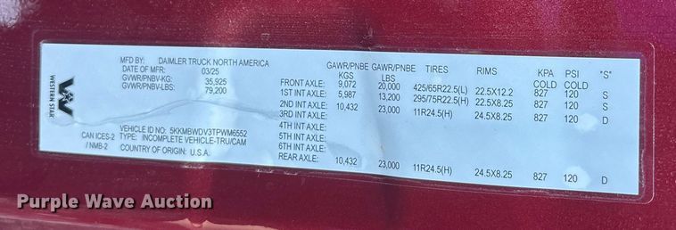 image for item YA1905 2026 Western Star 49X dump truck
