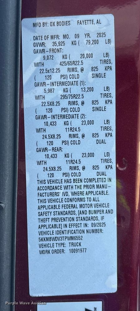 image for item YA1905 2026 Western Star 49X dump truck