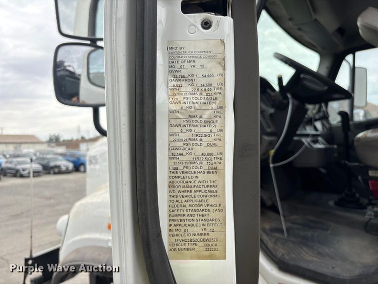 image for item YA3798 2012 Freightliner Business Class M2 dump truck
