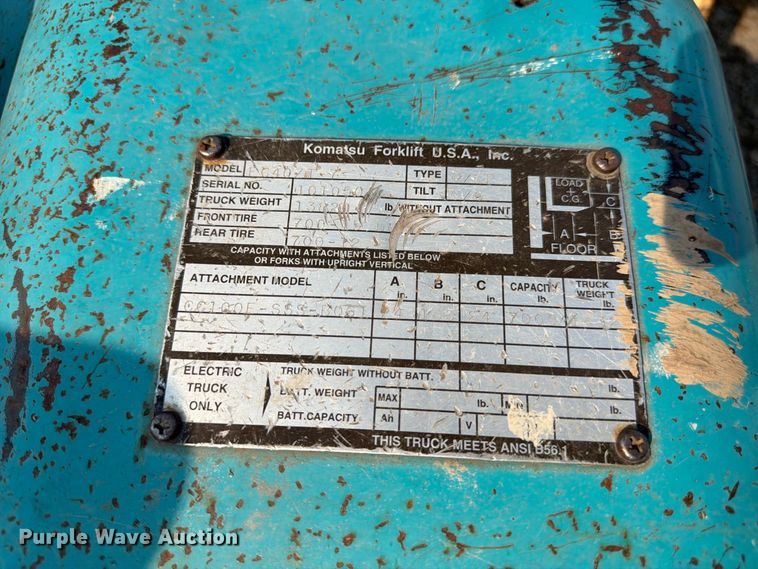 image for item YA4740 Komatsu FG40ZT-7 forklift