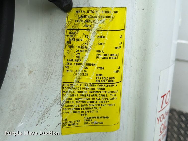 image for item YA4968 2025 Freightliner Business Class M2 cable placer bucket truck
