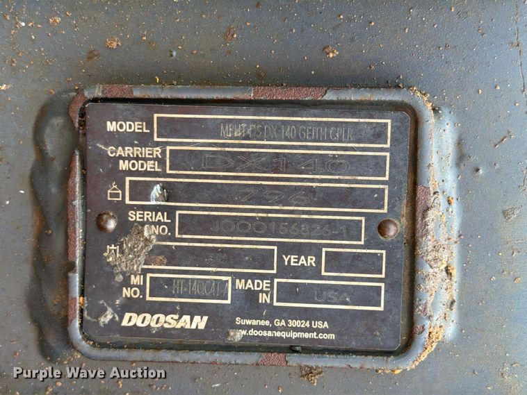image for item YA5006 2022 Doosan DX140 LCR-5 excavator