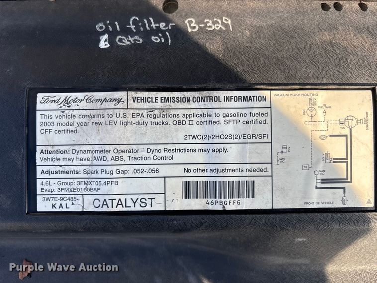 image for item DU6250 2003 Ford F150 Ext. Cab pickup truck
