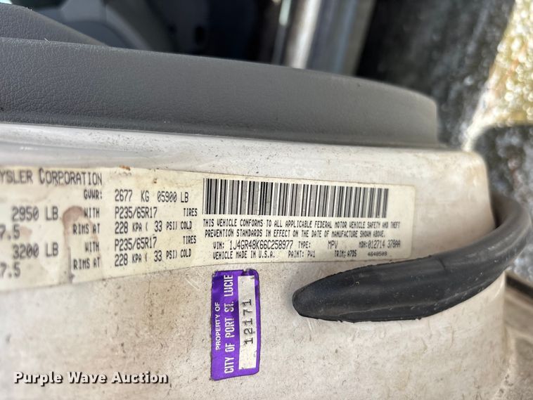 image for item DU6389 2006 Jeep Grand Cherokee SUV