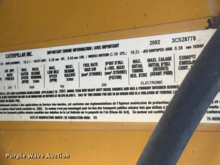 image for item DV7325 2003 International 7600 dump truck