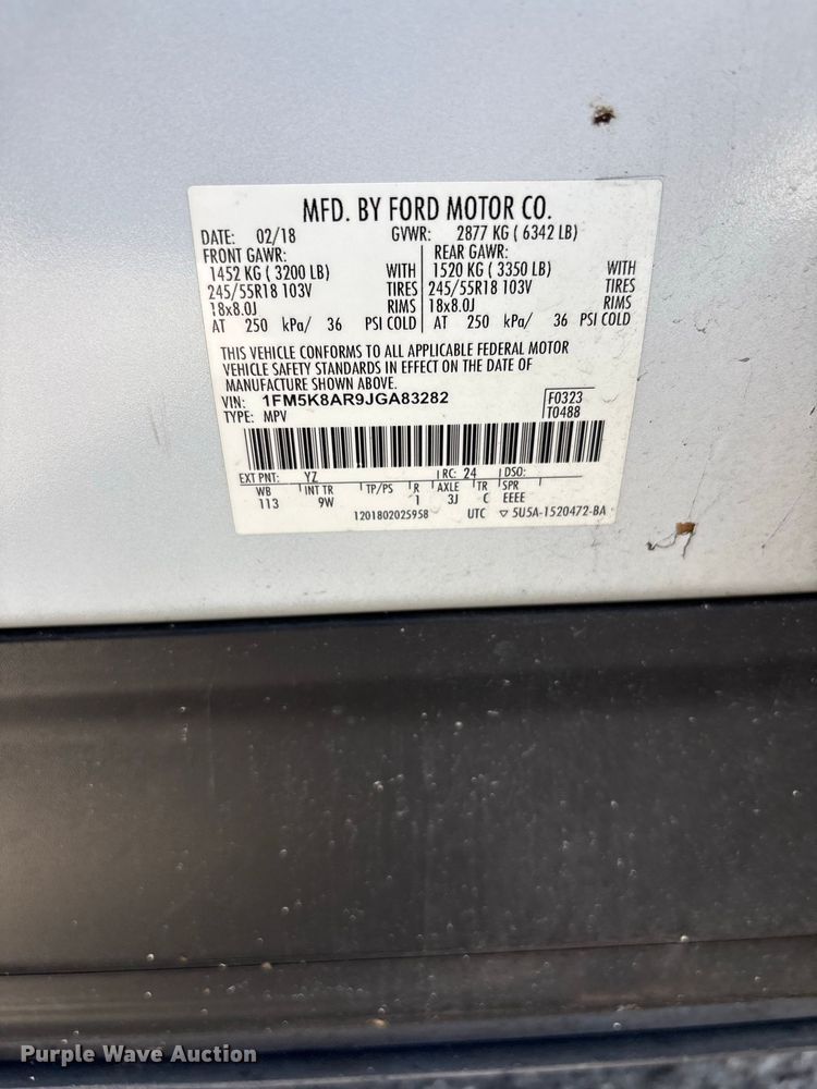 image for item DV7360 2018 Ford Explorer Police SUV