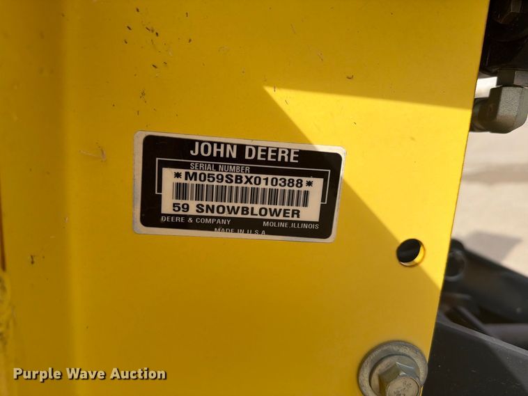 image for item DY3413 John Deere 59 snow blower