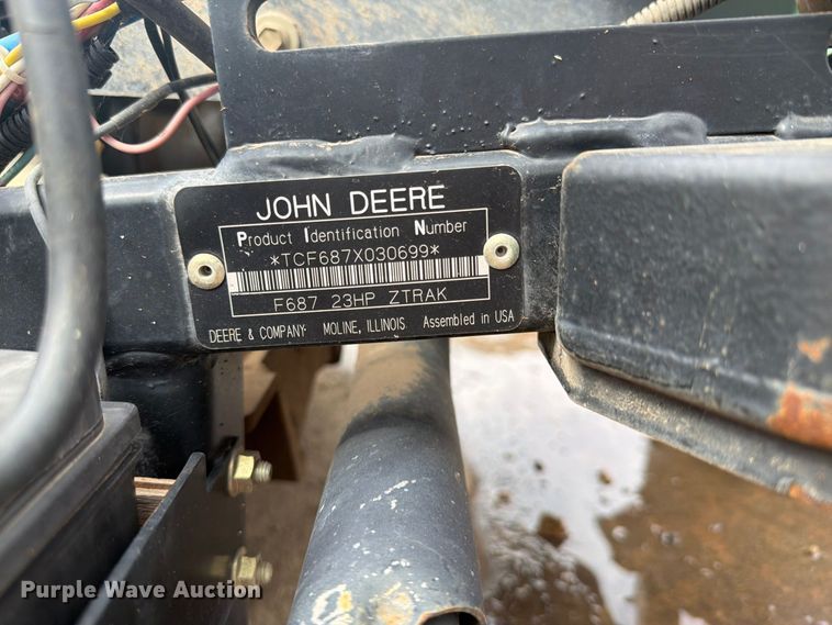 image for item DY3421 John Deere ZTrack F687 ZTR lawn mower