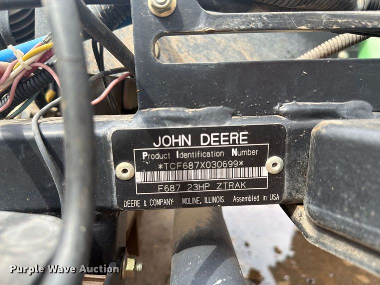 image for item DY3421 John Deere ZTrack F687 ZTR lawn mower