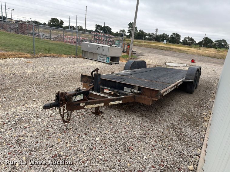 2001 Shop built tilt deck equipment trailer