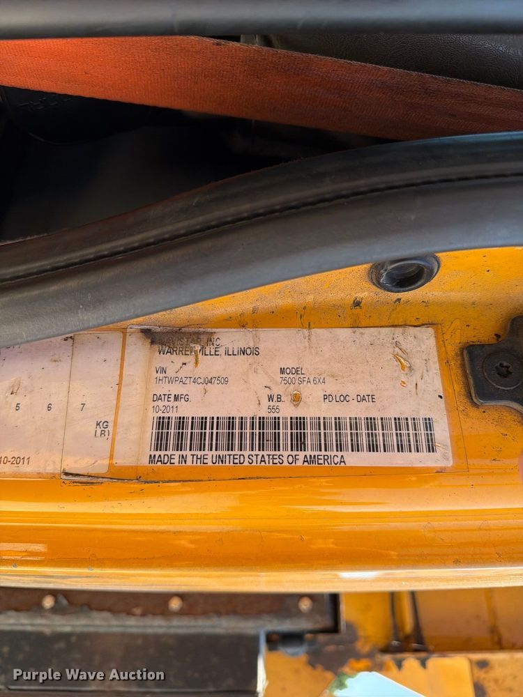 image for item DZ4748 2012 International 7500 dump truck