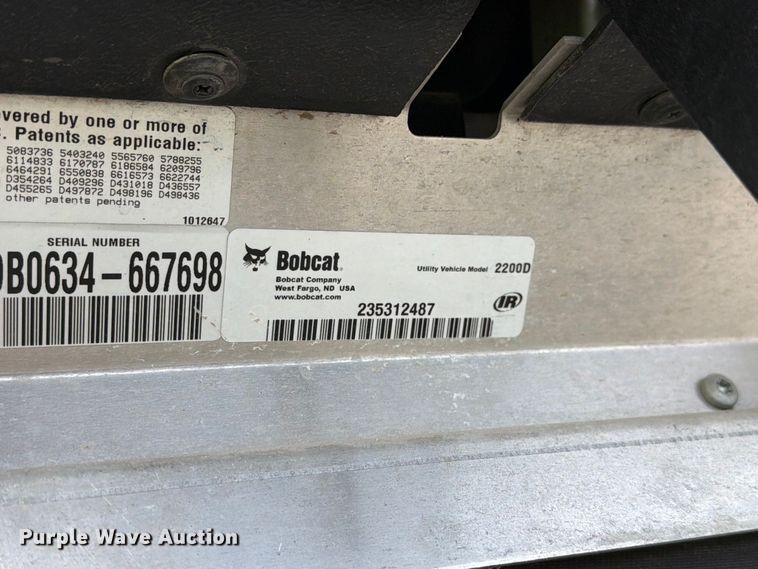 image for item DZ4762 2006 Bobcat 2200D utility vehicle