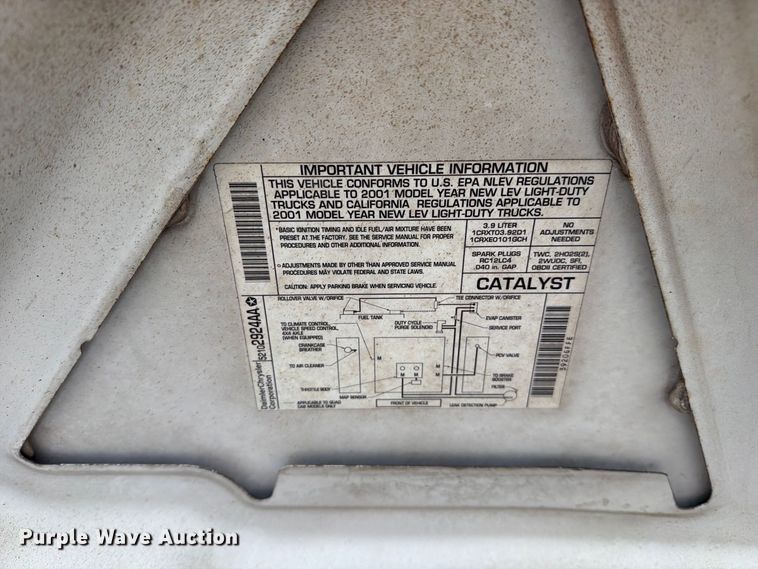 image for item DZ4773 2001 Dodge Dakota pickup truck