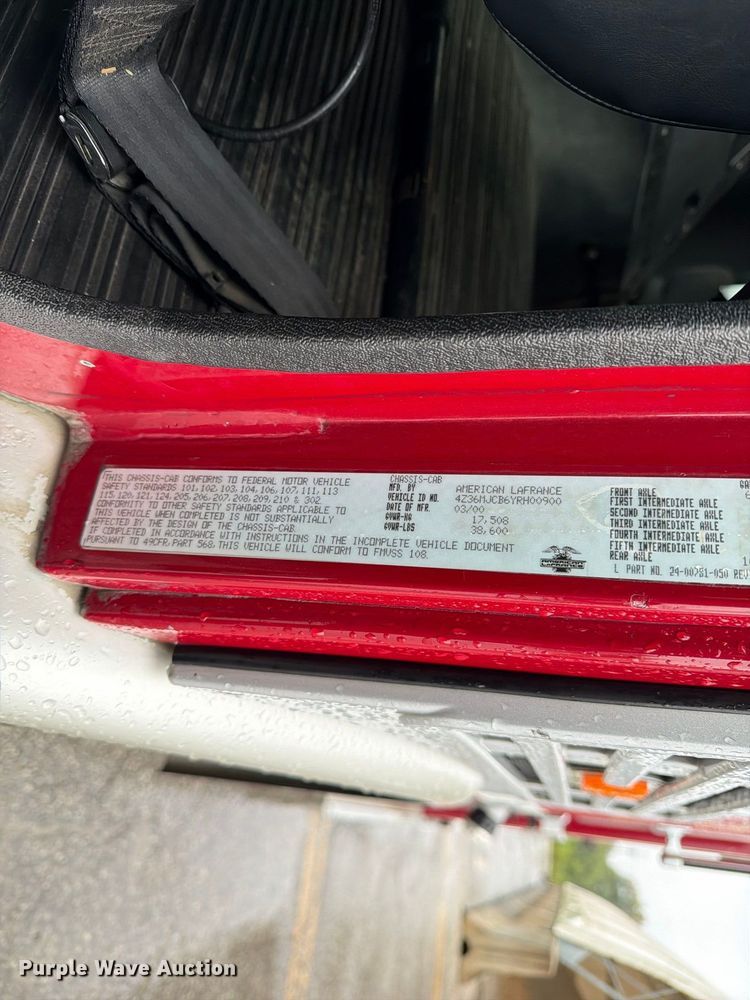 image for item DZ4774 2000 Freightliner American Lafrance pumper fire truck