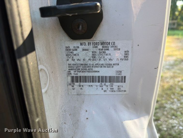 image for item EA7353 2008 Ford F250 Super Duty pickup truck