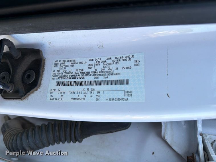 image for item EA7354 2018 Ford F150 Crew Cab pickup truck
