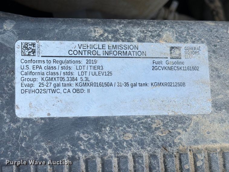 image for item EA7355 2019 Chevrolet Silverado 1500 Ext. Cab pickup truck