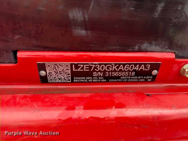 image for item EO8754 2015 eXmark Lazer Z ZTR lawn mower