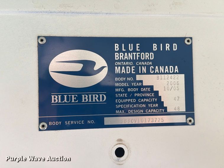 image for item EP7589 2006 Blue Bird school bus