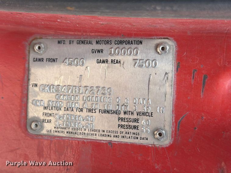image for item EP7643 1977 Chevrolet Custom Deluxe 30 brush fire truck