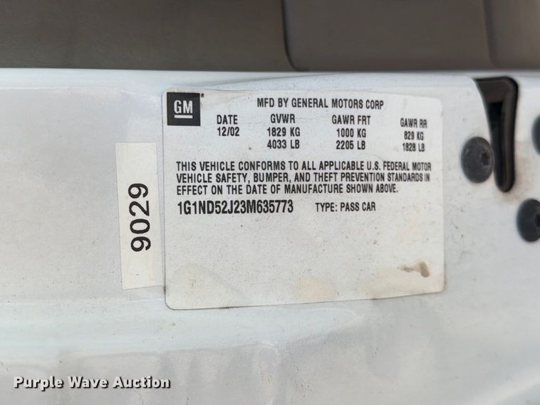 image for item EP7679 2003 Chevrolet Malibu 