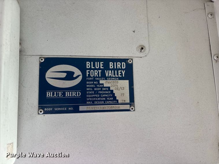 image for item ER3347 2014 Blue Bird All American school bus
